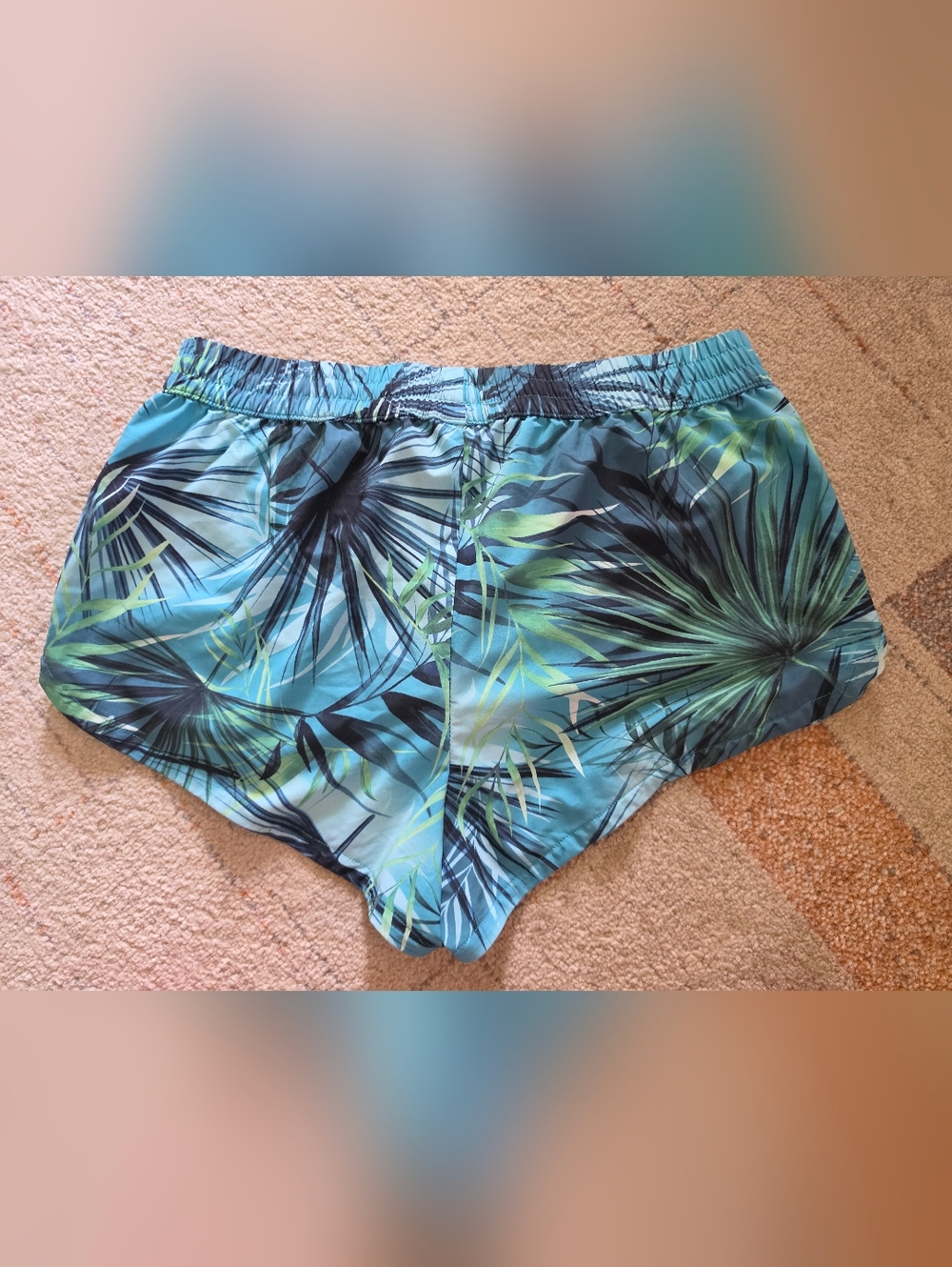 DSG Athletic Tropical Print Running Shorts Size L Lined Workout Shorts